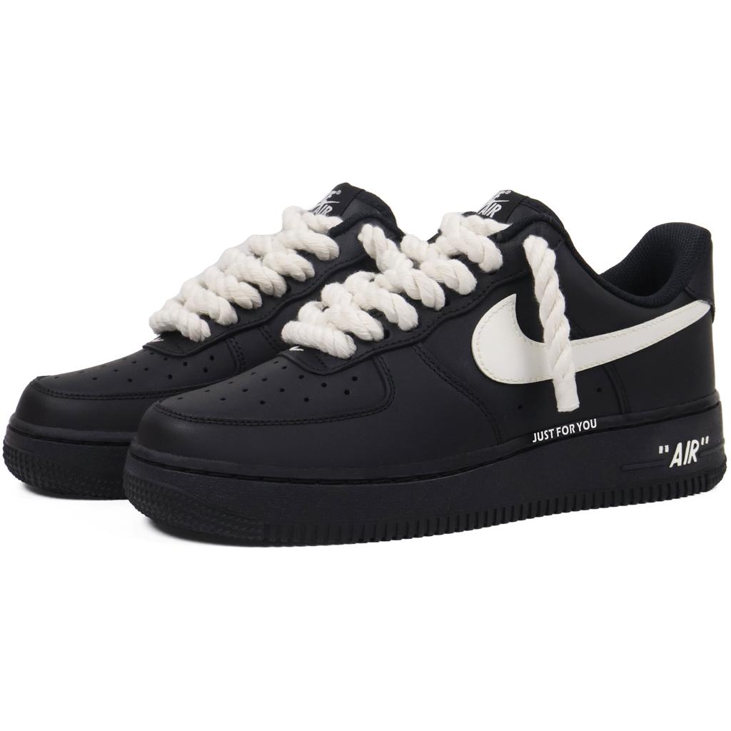 Nike Air Force 1 Low Top Skateboard Shoes Unisex Black White FZ0627-010(Team91- AIR)