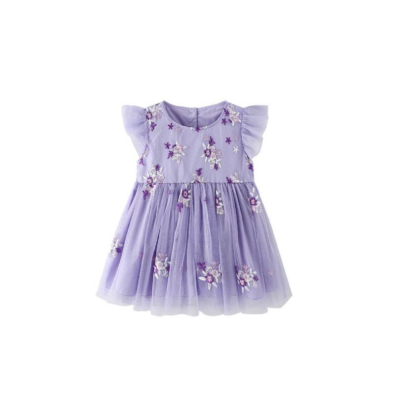 Girl Summer Princess Style Cotton Dress With Breathable Fabric For Kids