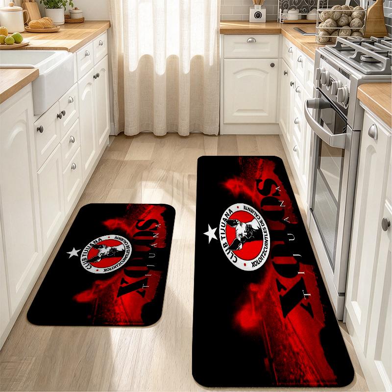 Club Tijuana Logo Flannel Kitchen Mat Christmas Soft Area Rug Non Slip Floor Carpet Home Decoration