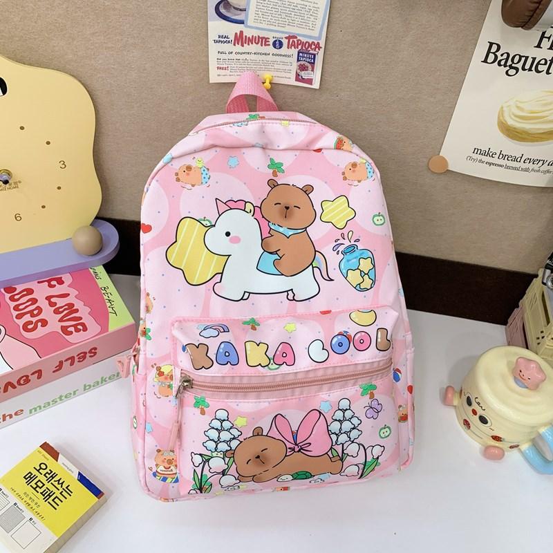 Children's schoolbag kindergarten baby schoolbag cartoon printing boys and girls versatile to reduce the burden of travel back