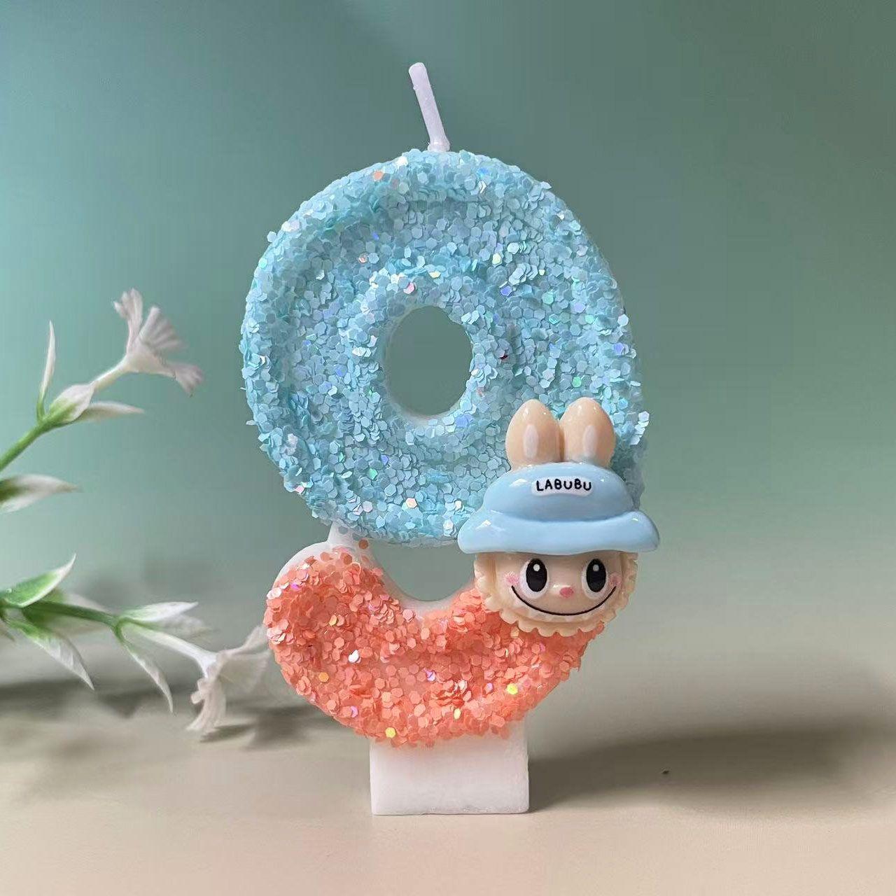 

Креативная цифровая свеча ручной работы для торта на день рождения для вечеринки, милые аксессуары для свечей для празднования дня рождения детей Number 9