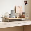 Wooden Pegboard Desk Organizer Shelf