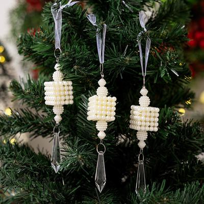 Creative Icicle Pendants, Christmas Imitation Pearl Pendants, European Home Decoration Atmosphere Layout Crystal Pendants