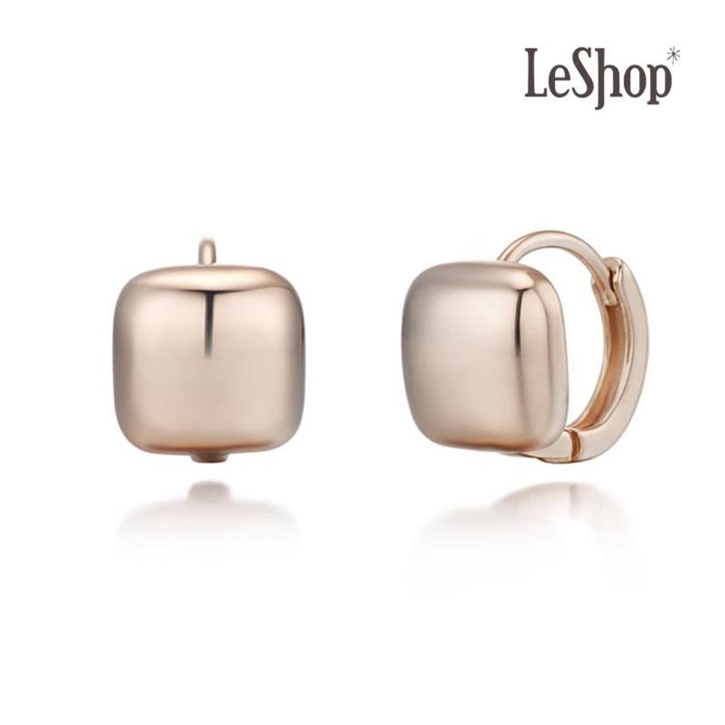 

[LsSHOP] 14K Simple Square Earrings (Gold Plated)_LJ5184BRE