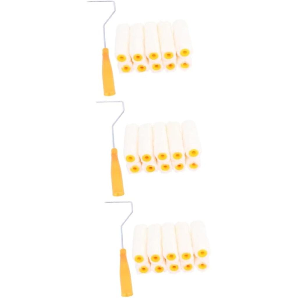 Angoily Sets Inch Small Paint Roller Cover Kit Paint Roller Brush for Wall Decorative Washable Reusable No Mess for Home Pcs Random