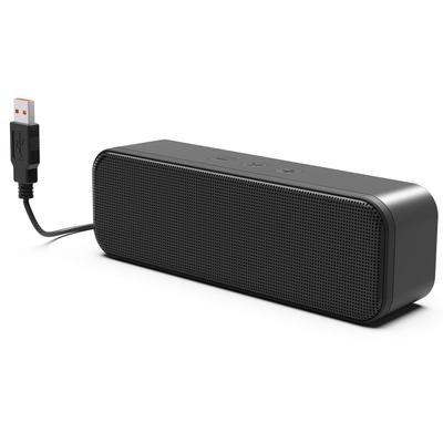 USB-Computerspeaker für Laptops, PC-Lautsprecher, Desktop-Computer, Tragbare Mini-Soundbar mit Sound, Lauter Pegel & Kräftiger Bass, Aufgerüstet mit Lautstärke Co