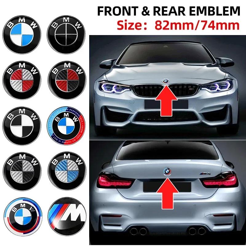 74mm 82mm achterklep emblemen voor motorkap kofferbak Embleem logo voor BMW F18 F10 E64 E63 E60 E52 E83 E46 E92 E90 E84 E93 G03 F20 X3 X5 X6