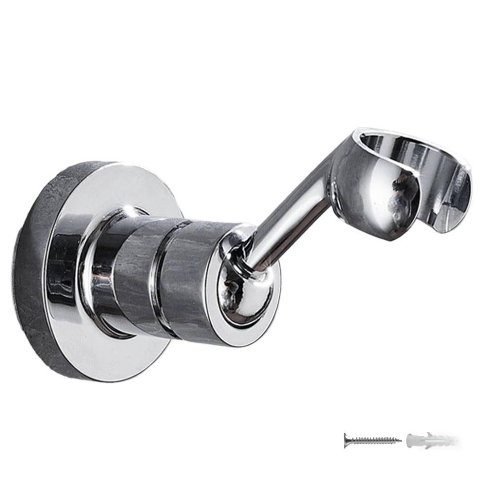 1pcs Shower Head Bracket With Screw Adjustable 360degree Shower Head Holder Bathroom Hand Shower Holder Supplies серебряный