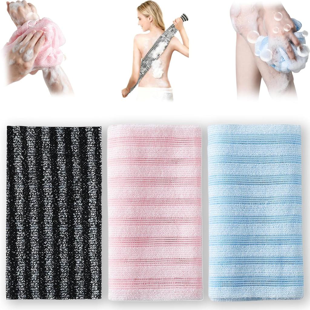 Exfoliating Shower Towel, Back Scrubber for Shower, Towel for Your Back, Body Scrub Bath Towel