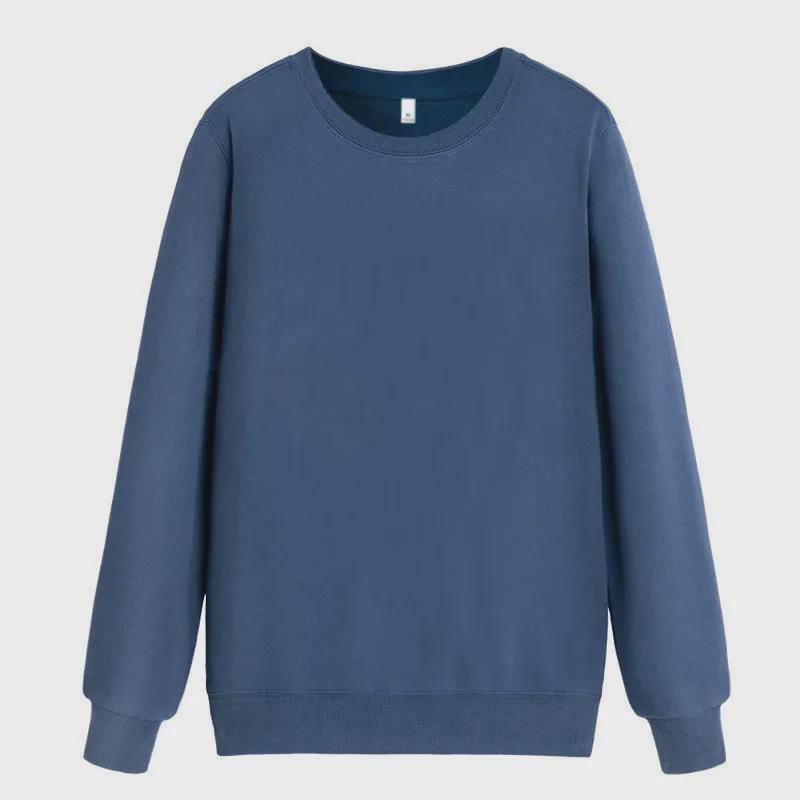 Men's Autumn Round Neck Long Sleeve Sweatshirt - Simple Print, Solid Color