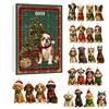 24 Stück Acryl Haustier-Themen Weihnachts-Countdown-Kalender Blindboxen Set Für Hundehalter Festliche Heim-Büro-Dekorationen