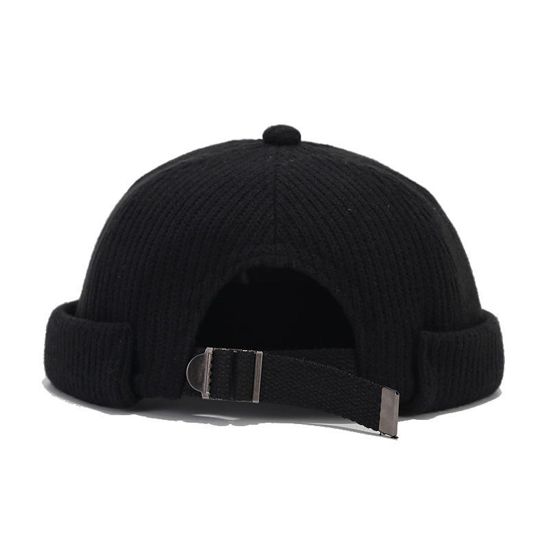 Wool Landlord Hat Autumn and Winter Korean Style Niche Sailor Melon Skin Hat Travel Yuppie Brimless Warm Hip Hop Hat Trend