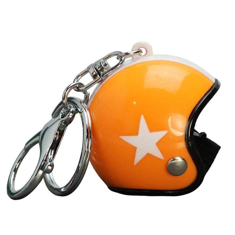 Motorcycle Helmets Hat Keychain Creative Safety Helmet Keyring Bag Pendant Car Key Holder Accessories Novel Gifts