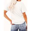 Europese Maat Dames Mode Casual Ronde Hals Korte Mouw T-shirt, "Praat Niet Tegen Mij" Letterprint, Comfortabele Zomer Top
