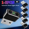 1-5PC USB Mini Mouse Jiggler Undetectable Silent Mouse Mover ON/Off Button Automatic Move Simulators For Keeping Computer Active