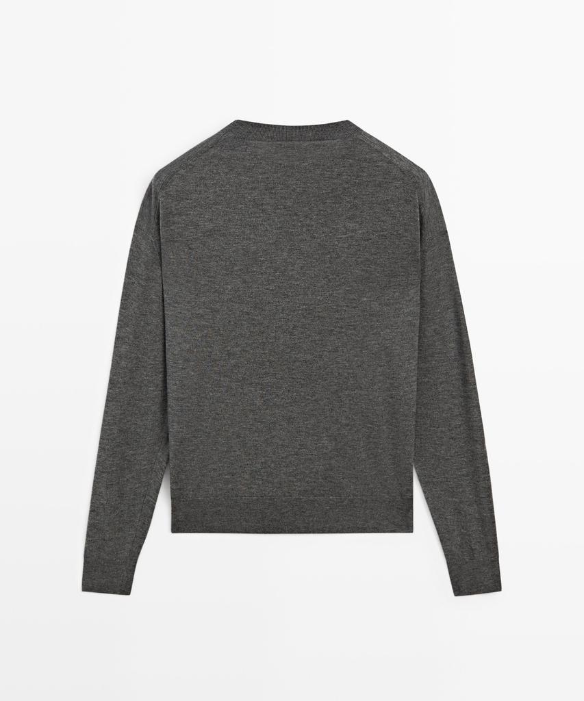 Masimodutti Wool Blend Fine Knit Sweater