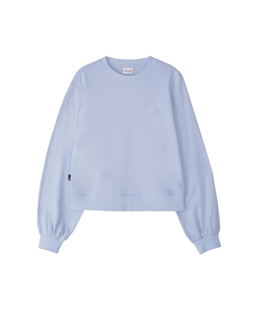 Willy War Studio Ww Puff Sleeve Crop Sweatshirt [Sky Blue]
