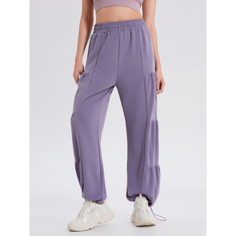 Winter New Straight Sports Pants Women's Loose Pleated Fashion New American Fitness Pants Harem Sweatpants K-style