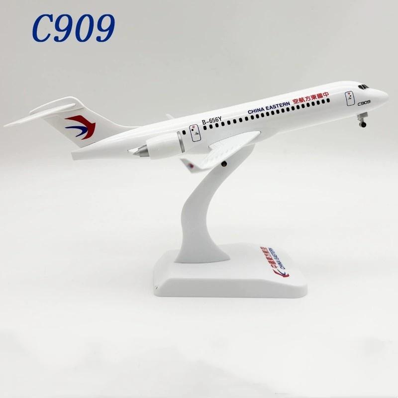 C909 Diecast Metal Model Plane 24cm China Eastern ARJ-21 Aircraft Alloy With Airplane Base Ornament Collection Gift