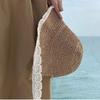 Large Edge French-style Straw Hat Wide Brim Panama Cap Handmade Beach Bucket Hat  Beach Side