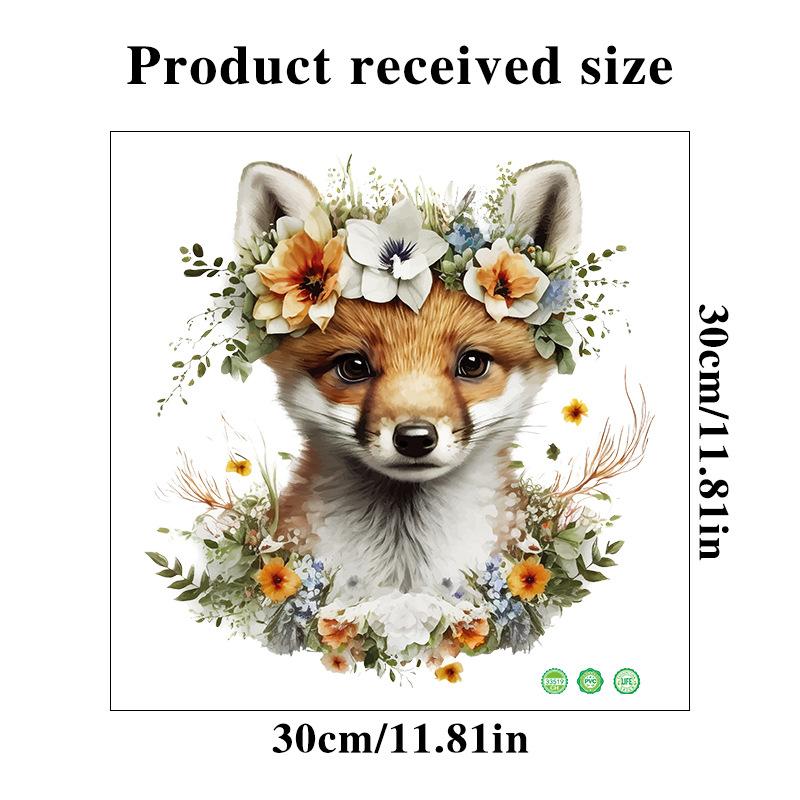 Cute Fox Bathroom Sticker Creative Toilet Lid Decoration Waterproof Self-Adhesive Vinyl