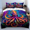 Colorful octopus with swirls. Bedding sets Duvet cover sets Duvet covers Pillowcases(1*Duvet Cover 2*Pillowcases without duvet insert)