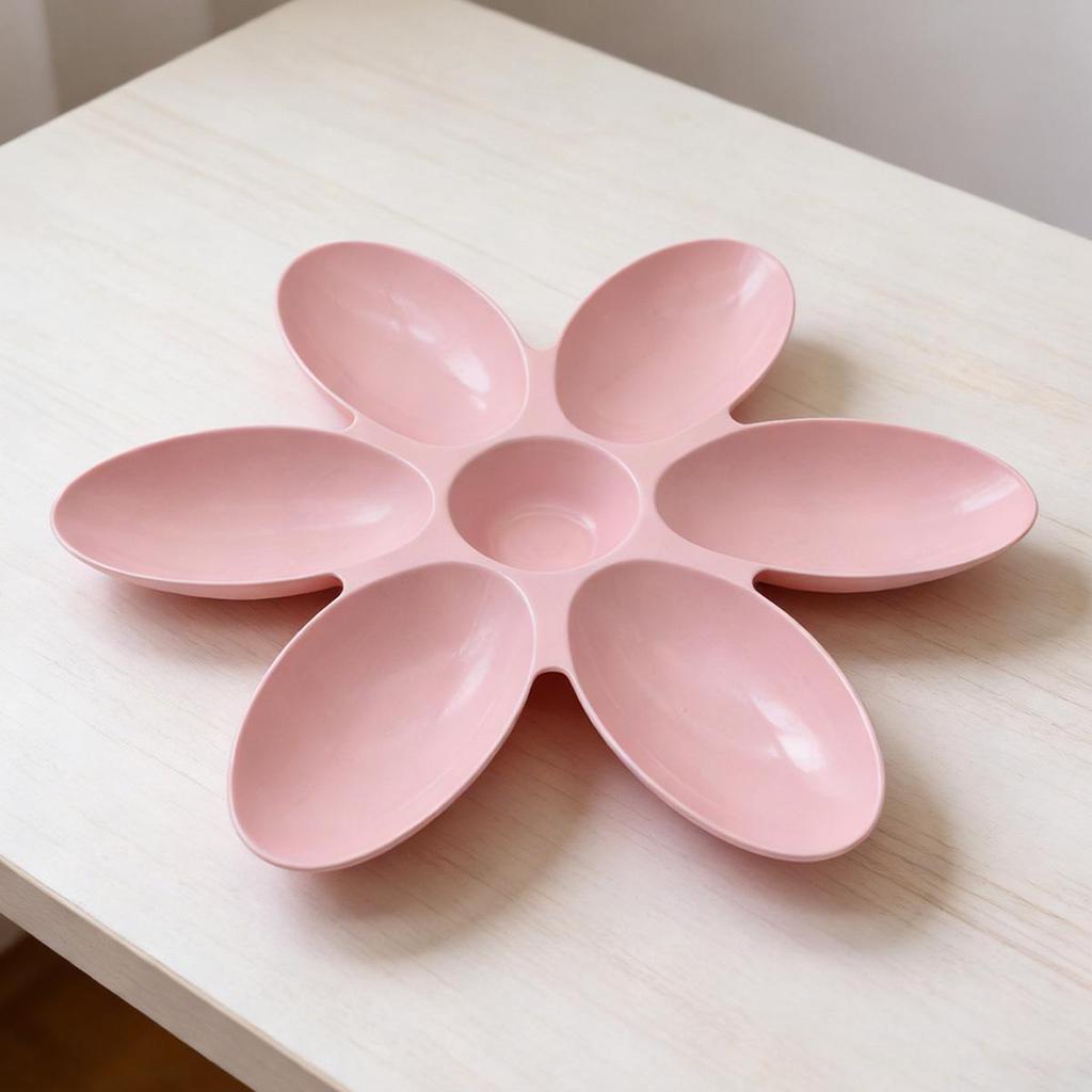 Six-Grid Petal Anti-Gobble Cat & Puppy Feeder Bowl - Non-Tip Design