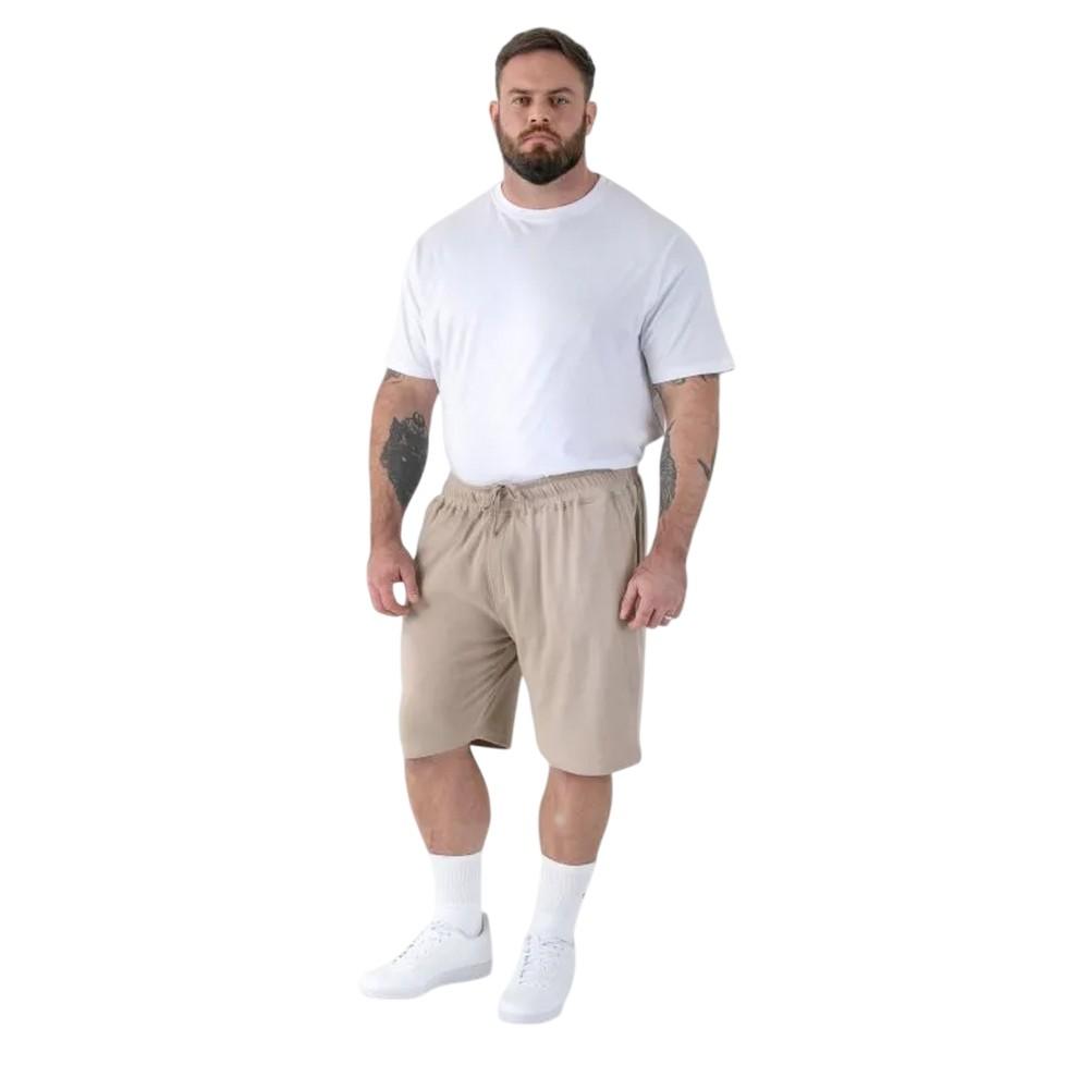 Duke Mens Mitchell 3 D555 Stretch Plain Elasticated Waist Kingsize Shorts