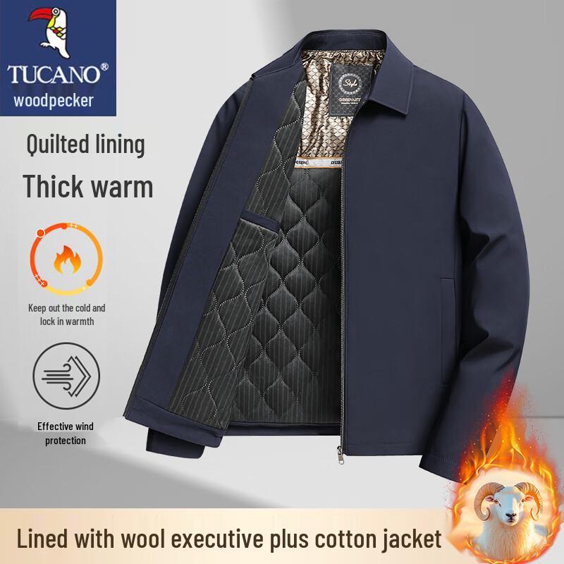 

TUCANO Men s Lapel Business Casual Cotton Jacket 2XL