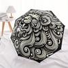 1pc Lion Swirls Automatic Open/close Folding Compact Umbrella, 8-Rib Sturdy Canopy, Lightweight Portable, Everyday Use, Gift, Outdoor Umbrella, Travel