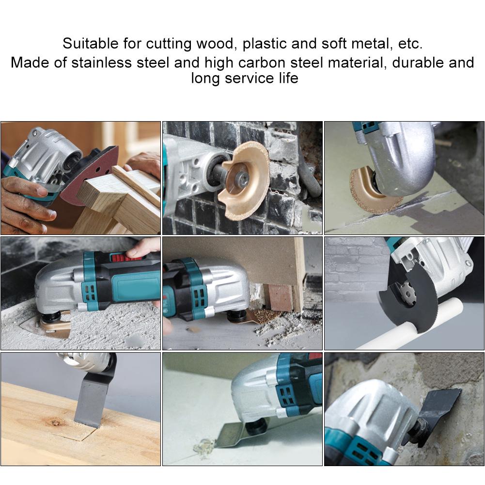 38Pcs Oscillating Saw Blade Stainless SteelHigh Carbon Steel for Cutting Wood Plastic