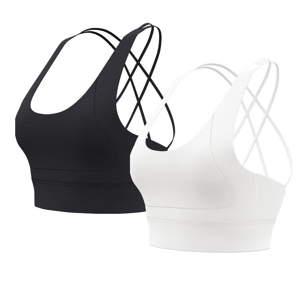 

Беспроводной спортивный бюстгальтер FLYSHION, прочный, идеально подходит для йоги и тренировок, женский, 2 штуки, поддержка,