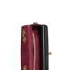 Coach Shoulder Bag Madison 24 Camellia Metal Rivets Decorated Twist Lock Flap Cow Leather and Snakeskin Envelope Crossbody Medium Size Women's Black