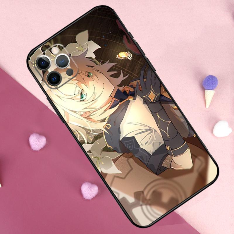 

Albedo Genshin Impact Phone Case For iPhone 17 Pro Max 11 14 15 16 Pro Max Plus 12 13 Mini 17 Air 16e Back Cover For iPhone 17Pro MAX