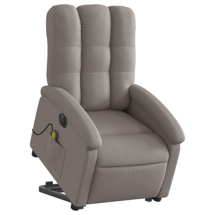VidaXL Electric Massage Recliner, Relaxation Chair with Adjustable Backrest and Footrest, Seat of 3204136