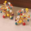 Fashion Exquisite Design Colorful Flower Pistil Earrings Women Accessories Date Party Gift