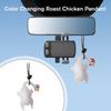 Color Changing Roast Chicken Pendant Creative Cute Decor Auto Changing Color Car Accessories Hanging Keychain Interior V8Y6