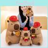 Plush Capybara Water Piglet Toy With Hamburger Hat For Kids And Collectors
