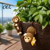 Flower Pot Accessory Planter Hanging Monkey Statue, Resin Plant Hugger, Birthday Present for Mom Cute Miniature Figurine Edge Decoration