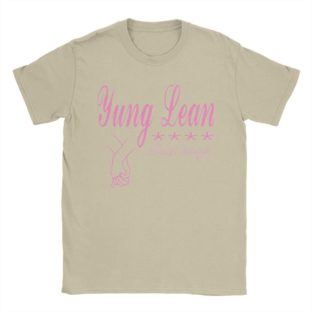 Printed Yung Lean Sad Boys Hands Pink  T Shirt for Men Women  Pure Cotton T-shirts Short Sleeve Tops