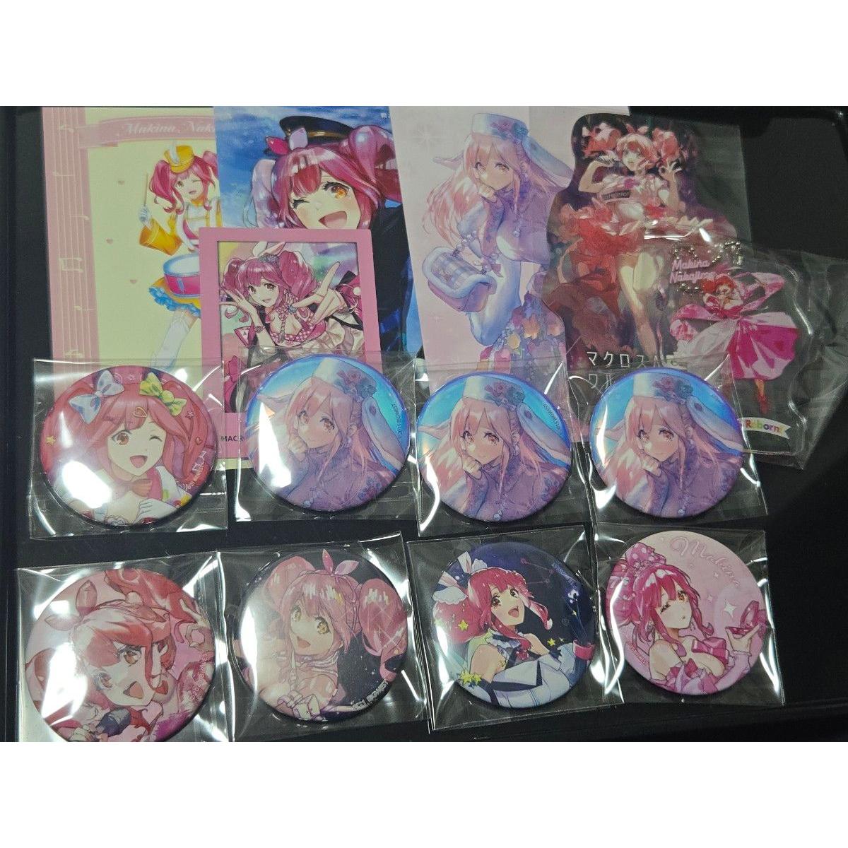 Used Macross Delta Machina Acrylic Keychain Can Badge Postcard Valkyrie