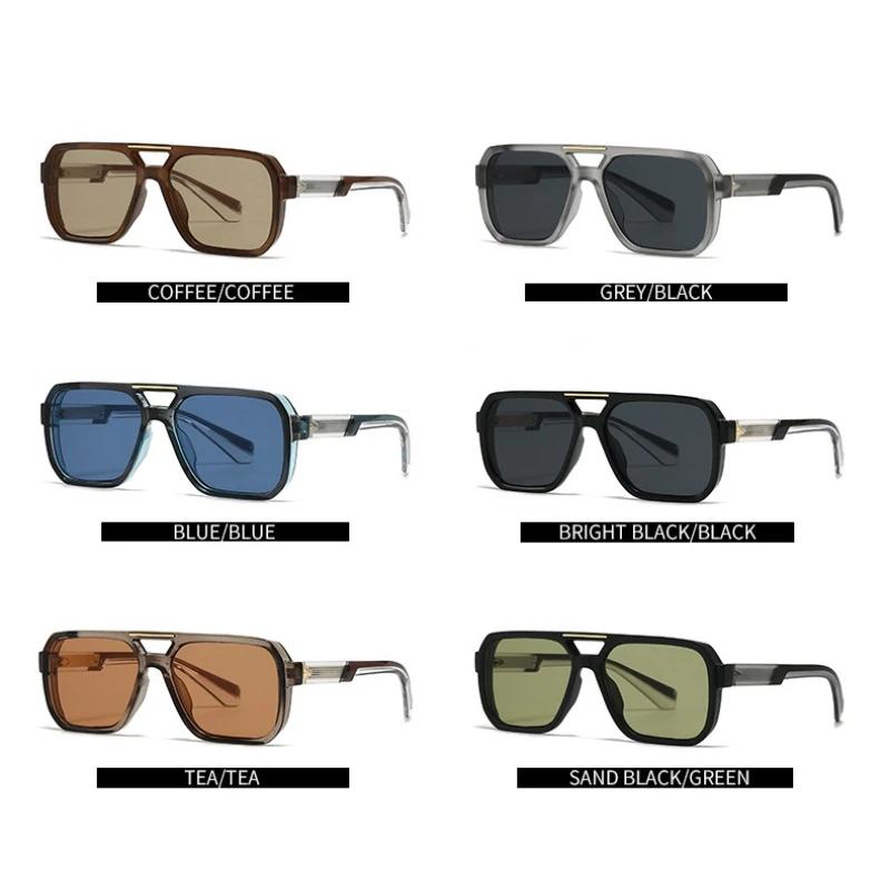 Fashionable Large Square Sunglasses for Men Women Thickened Sturdy Frame Comfortable Durable UV Protection