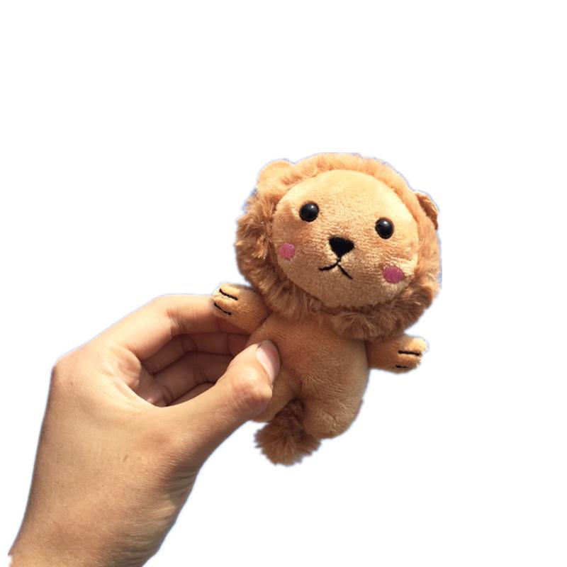 Adorable Shy Lion Plush Keychain Cute Animal Bag Charm Soft Toy For Backpack