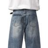 Spring Retro Straight Jeans Men's American Wide-leg Trousers