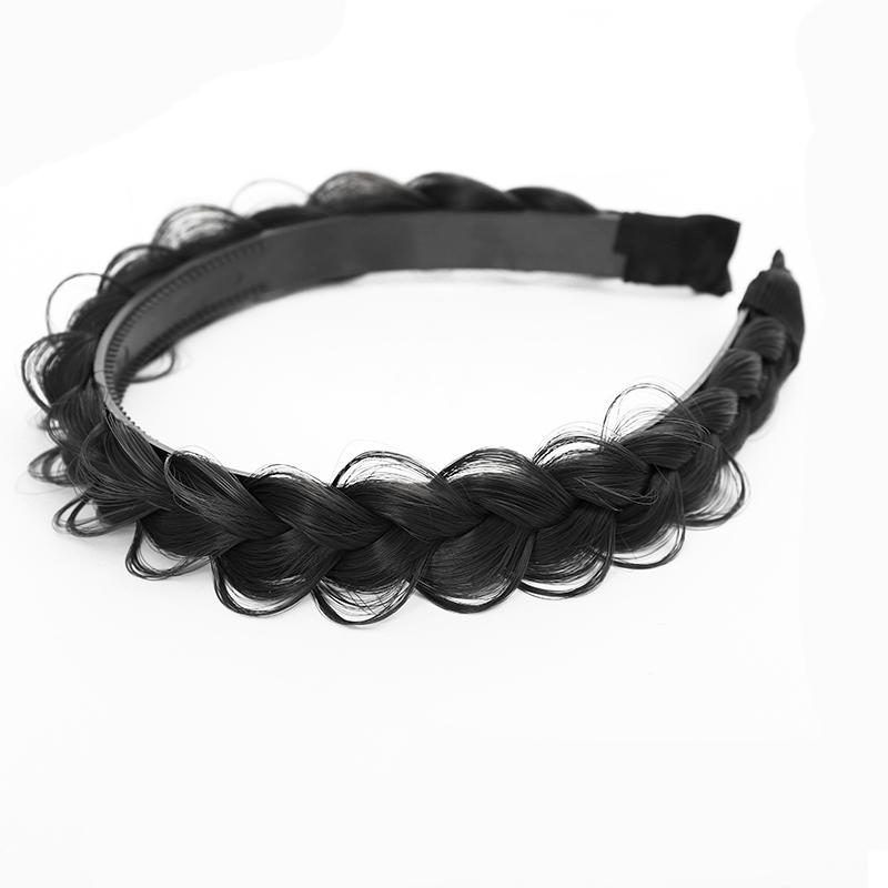 Damen Haarband Fischgrätenzopf Faule Perücke Twist Zopf Stirnband Haarnadel Böhmische Mode Rutschfester Kopfschmuck Braut Haarschmuck