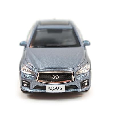 Paudi Model Infiniti Q50S Mini Car Collection Blue Finished Product 1/64