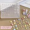 Novel 3D Silicone Mold Heart Star Pentagram Nail Artistry, DIY Transparent Manicure Template for Decorative Nail Trinkets