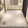 High-Grade Foldable Entrance Mat: Linen Texture Maillard Color, Dirt-Wiping, Cuttable for Living Room & Hallway