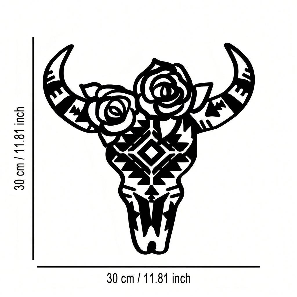 Single Piece Iron Bull Head Wall Art Bohemian Style Metal Home Decor Inspired by Scripture Perfect Festival Gift Housewarming Present