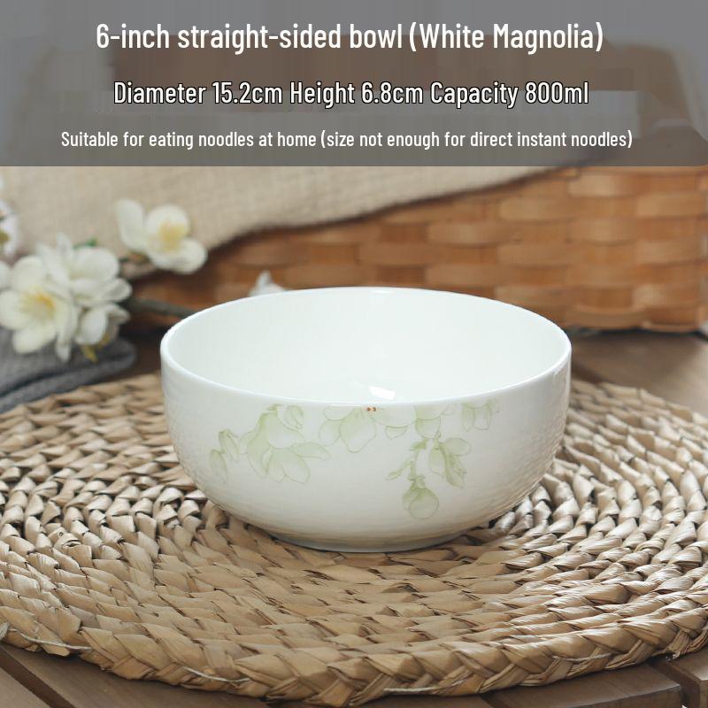7-Inch Japanese Bone China Ramen Bowl with Lid
